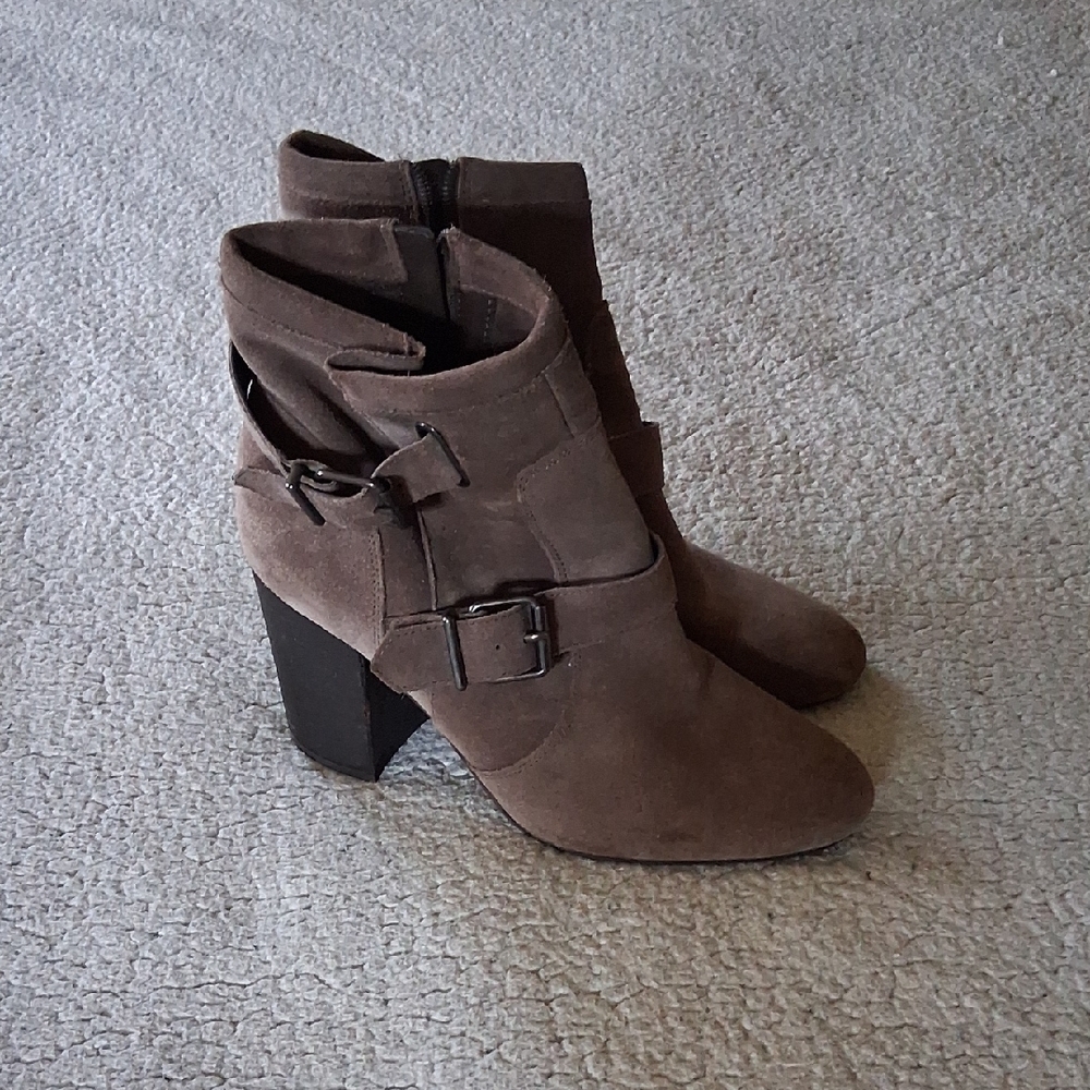 Vince Camuto Brown Suede Heeled Boots